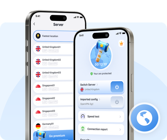 Blue Hammer VPN app