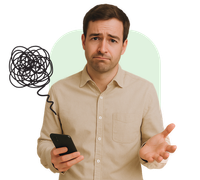 Sarah's phone storage issue illustration